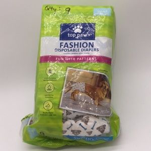 Top Paw 9 Dog Fashion Diapers Size Small 8-15 lbs